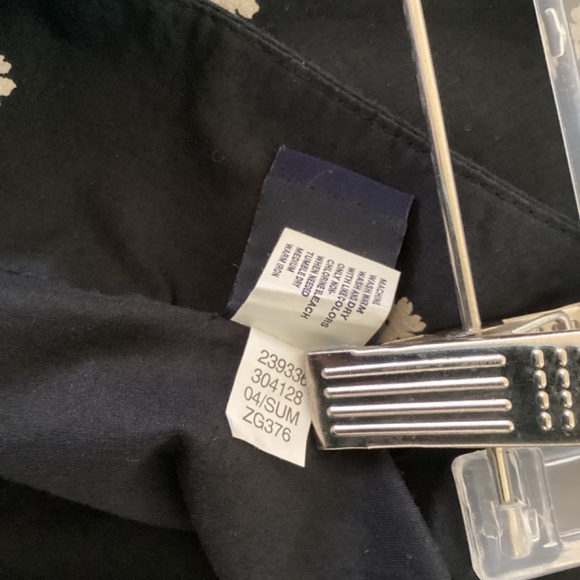 VINTAGE GAP COTTON BLACK CREAM FLORAL FIT & FLARE MIDI SKIRT SIZE 10 - Picture 6 of 10